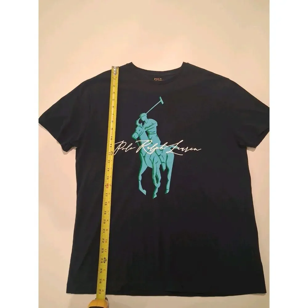 Camiseta Polo Ralph Lauren Classic Fit Azul Marinho - Tamanho M